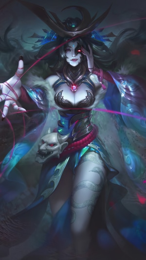 Fantasy Girl with Mask and Strings