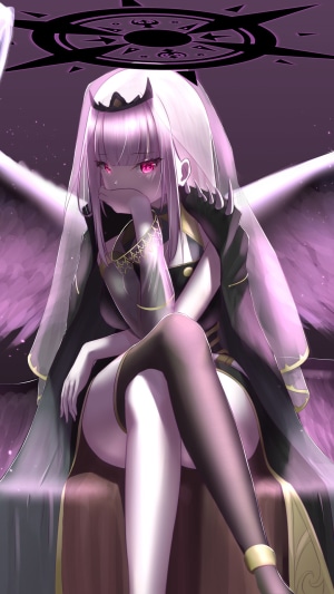Anime Girl with Wings and Crown