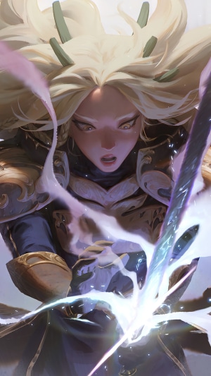 Fantasy Warrior with Glowing Sword