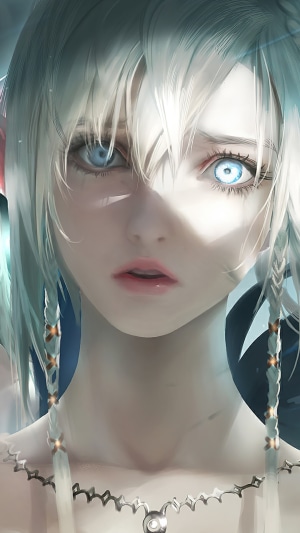 Fantasy Elf Girl with Blue Eyes