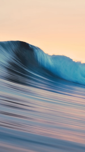 Ocean wave with soft sky