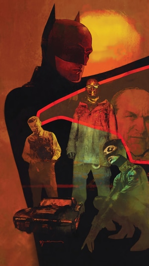 The Batman and villains from The Batman (2022)