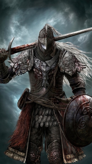 Knight with sword and shield from Elden Ring