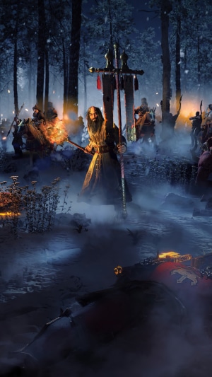 Total War: Warhammer III - Warrior with Torch and Banner