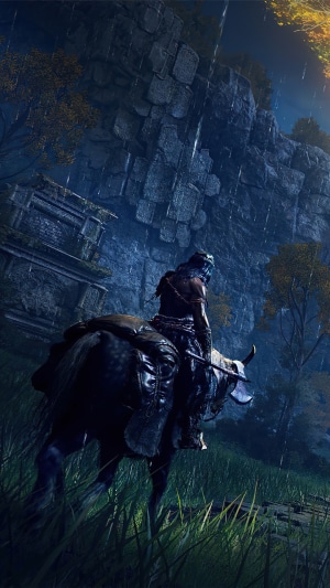 Elden Ring character riding a creature