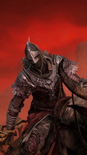 Knight from Elden Ring on horseback