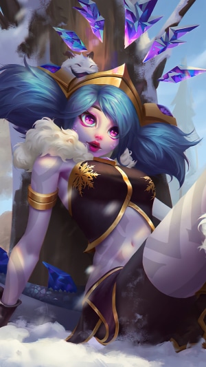Neeko from League of Legends in Winter Wonderland