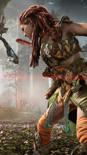 Aloy from Horizon Forbidden West in combat