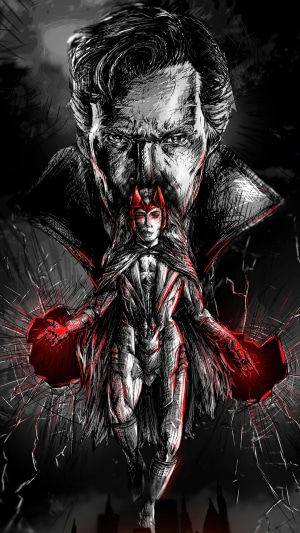 Scarlet Witch and Doctor Strange from Multiverse of Madness