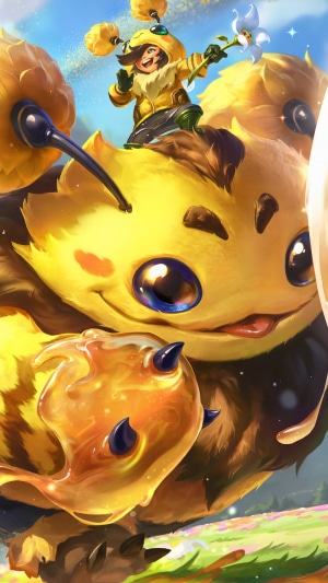 #1380322 Nunu, Bee, Splash Art, League of Legends, LoL, Video Game ...