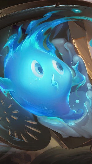 Blue Fae creature from Legends of Runeterra