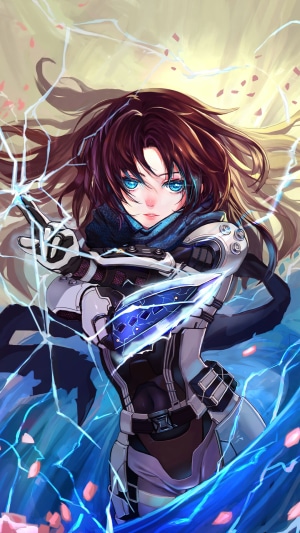 Wraith from Apex Legends anime style