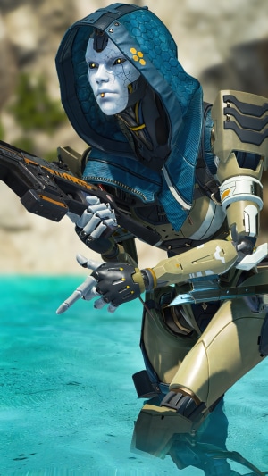 Ash from Apex Legends holding a weapon