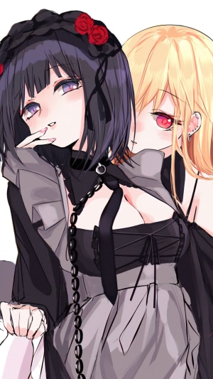 Marin Kitagawa and another girl from My Dress-Up Darling