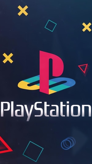 PlayStation Logo with Geometric Shapes