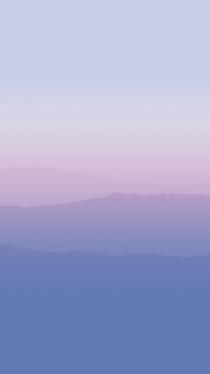 Minimalist landscape with layered mountains and gradient sky