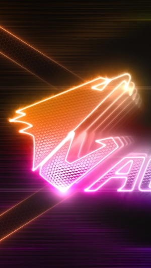 AORUS GIGABYTE Digital Art Neon Logo
