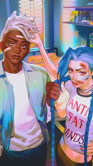 Ekko and Jinx from League of Legends