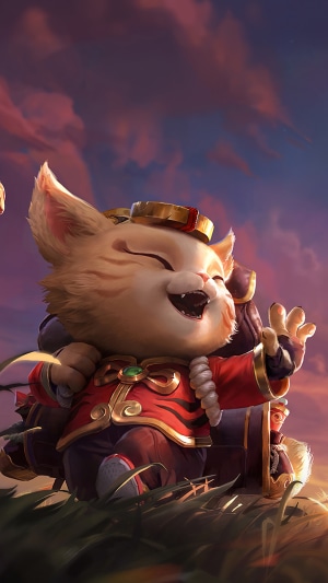 Teemo from League of Legends with a backpack