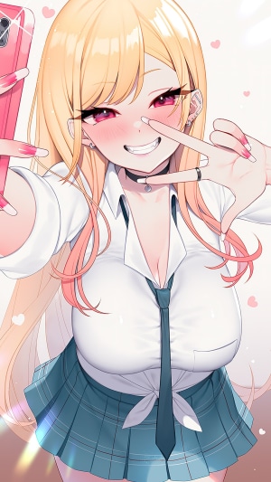 Marin Kitagawa from My Dress-Up Darling taking a selfie