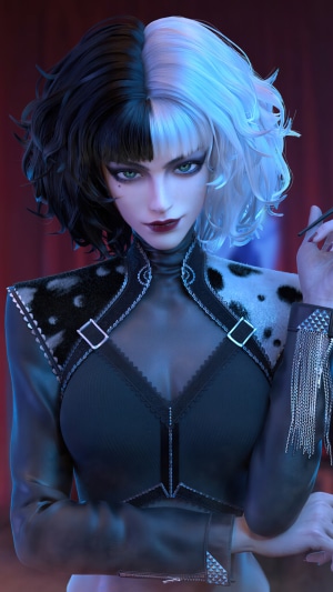 Cruella de Vil from Disney CGI