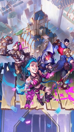 Jinx, Vi, and Jayce from League of Legends