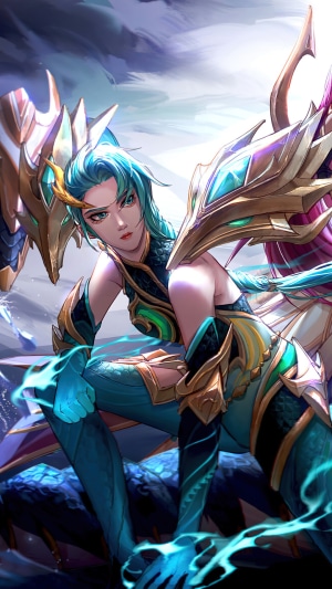 Dragonmancer Kai'Sa and Karma from League of Legends