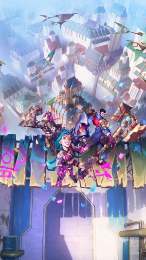 Jinx, Vi, and Jayce from League of Legends