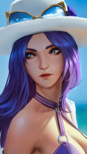 Caitlyn from League of Legends Pool Party Skin