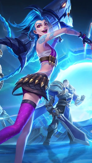 Jinx and Garen from League of Legends