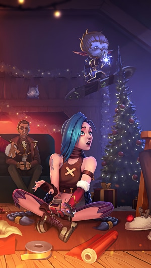 Arcane Characters Celebrating Christmas Holiday