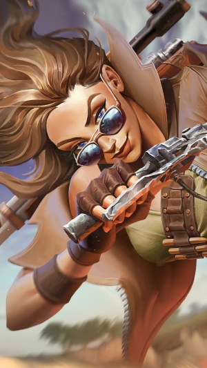 Caitlyn from League of Legends in Safari attire