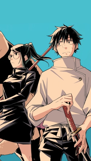 Maki Zenin and Yuta Okkotsu from Jujutsu Kaisen 0