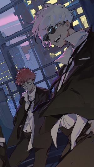 Gojo Satoru and Itadori Yuji from Jujutsu Kaisen