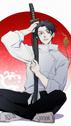 Yuta Okkotsu from Jujutsu Kaisen holding a sword