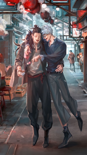 Suguru Geto and Satoru Gojo from Jujutsu Kaisen