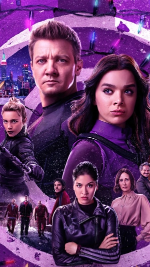 Hawkeye Series Poster with Jeremy Renner and Hailee Steinfeld