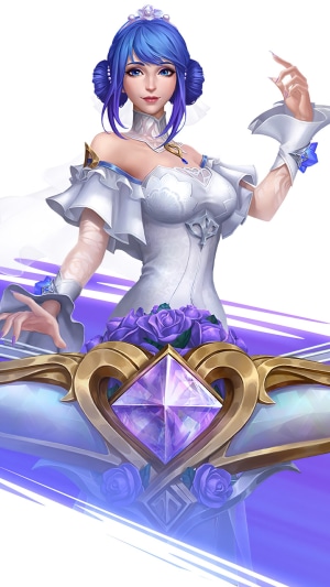 Sona from League of Legends Crystal Rose skin