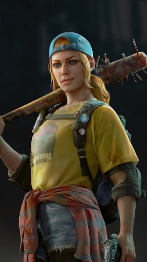 Holly from Back 4 Blood holding a spiked bat