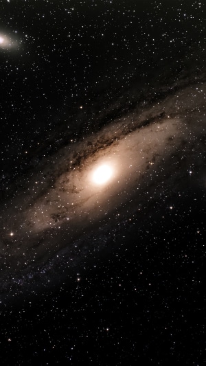 Andromeda Galaxy in Space with Stars