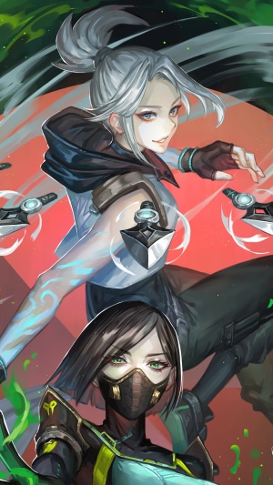 Jett and Viper from Valorant