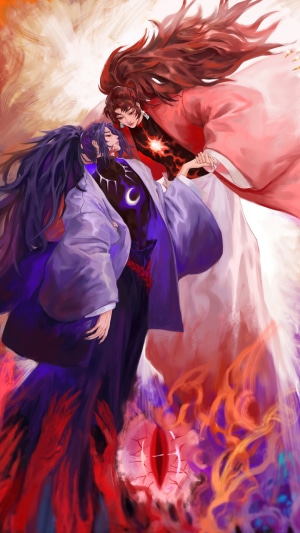 Kokushibo and Yoriichi Tsugikuni from Demon Slayer