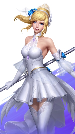 Lux from League of Legends Crystal Rose skin