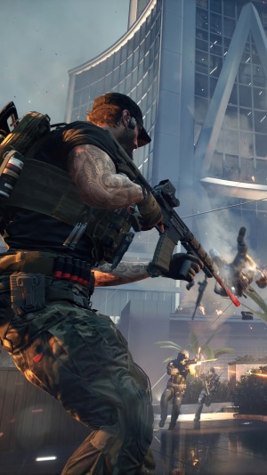 Soldiers in CrossfireX during a battle