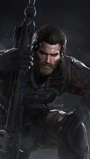 Soldier with rifle in CrossfireX