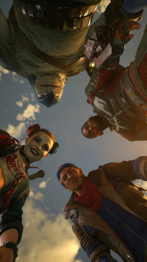 Suicide Squad: Kill the Justice League characters huddle