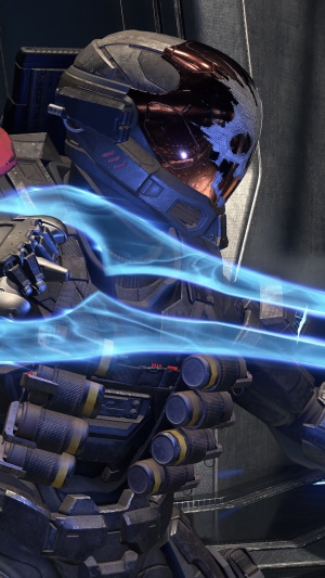 Spartan from Halo Infinite with energy sword