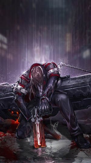 Gungrave Gore character with large weapon