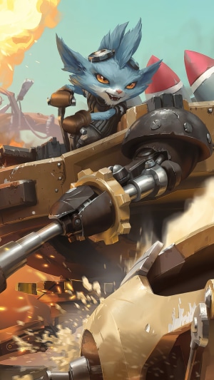 Rumble from League of Legends in a mech