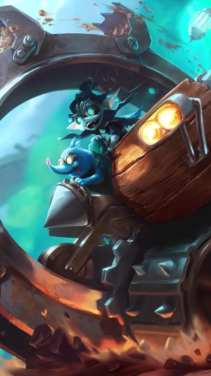 Tristana and Rumble from Legends of Runeterra